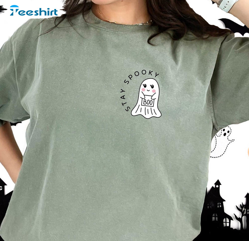 Stay Spooky Halloween Funny Shirt, Trendy Unisex Hoodie Long Sleeve