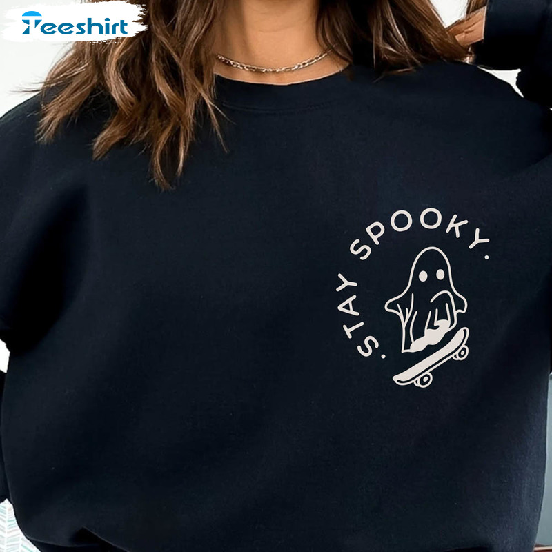 Stay Spooky Cute Shirt, Spooky Vibes Fall Unisex Hoodie Long Sleeve