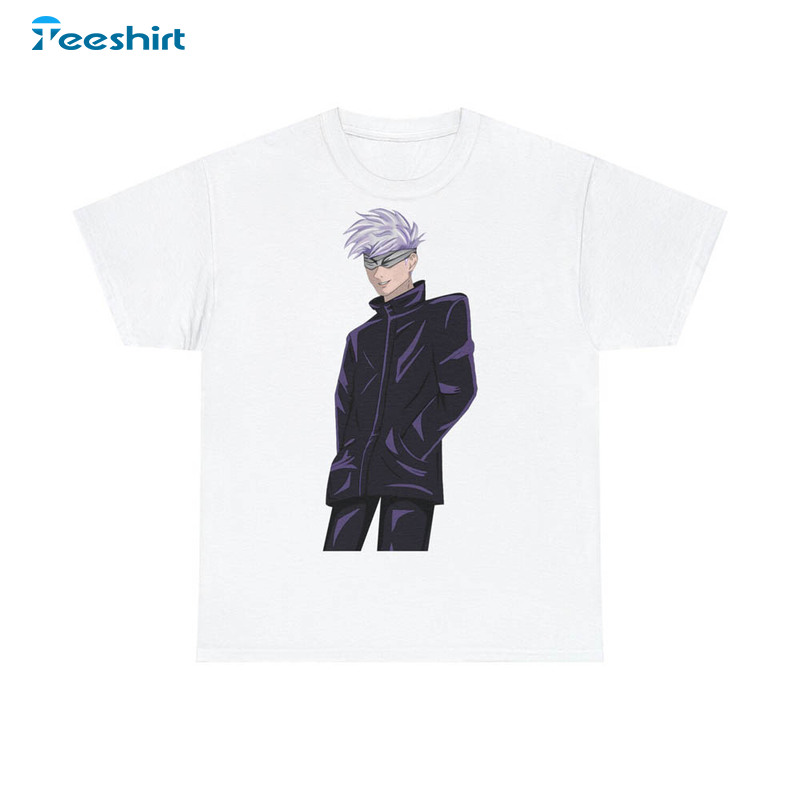 Jujutsu Kaisen Gojo Saturu Shirt, Trendy Long Sleeve Short Sleeve