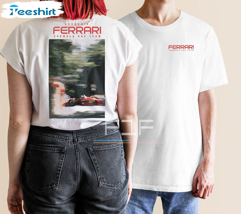 Ferrari Formula 1 Team Retro Shirt, F1 Driver Unisex T-shirt Short Sleeve