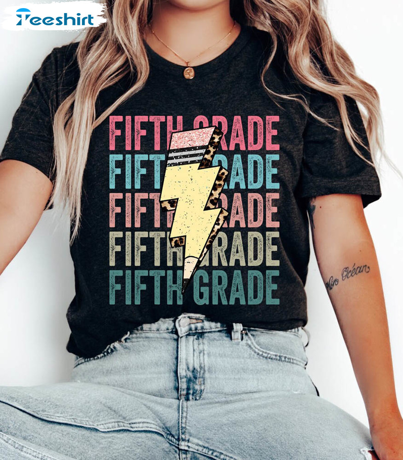 Fifth Grade Funny Shirt, Back To School Unisex Hoodie Long Sleeve