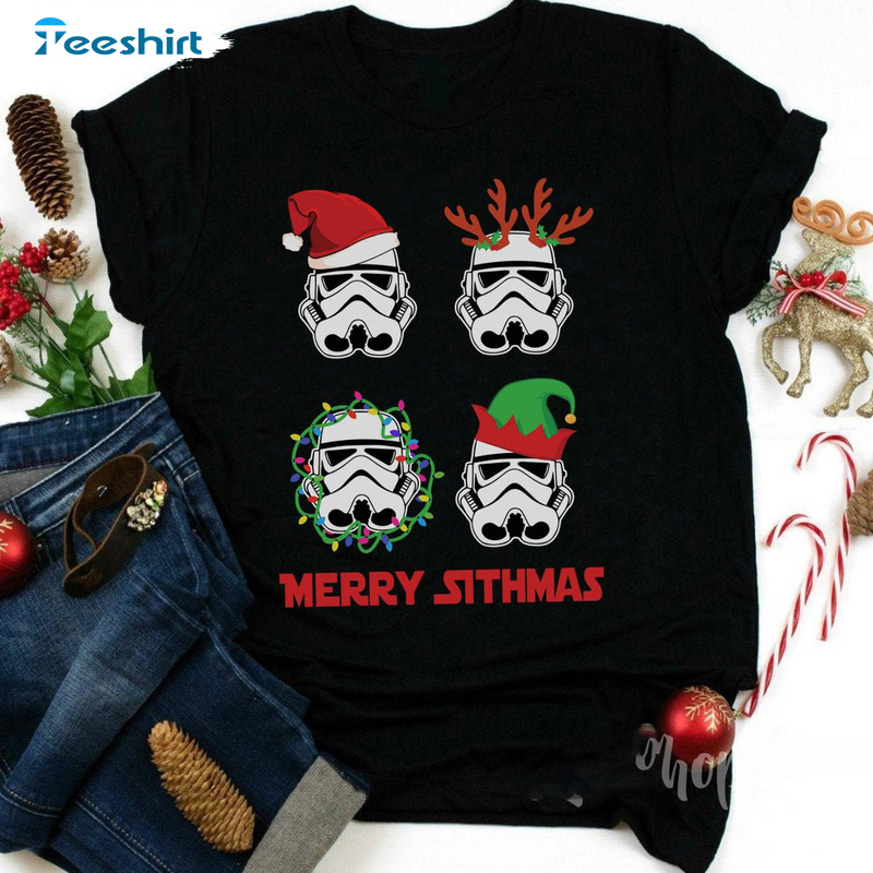 Darth Vader Christmas Shirt, Star Wars Sweatshirt, Disney Christmas Classic Tee Tops For Teens