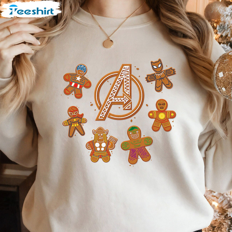 Avengers Gingerbread Cookies Sweatshirt, Disneyland Holiday Trending Crewneck For Christmas