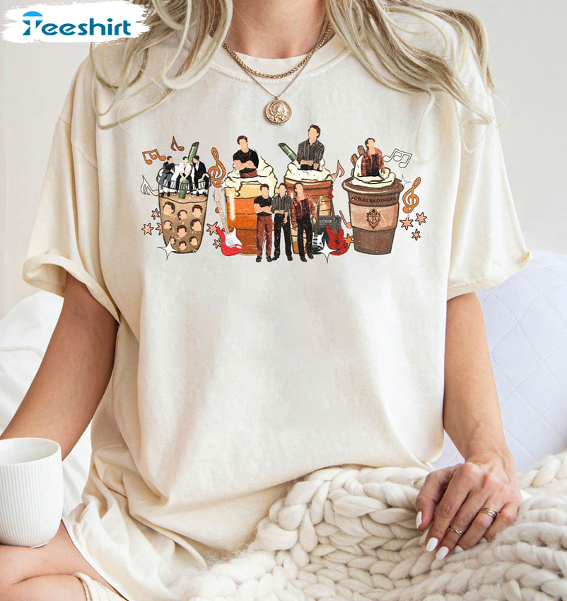 Retro Jonas Brothers Coffee Shirt, Nick Joe Kevin Jonas Unisex Hoodie Crewneck