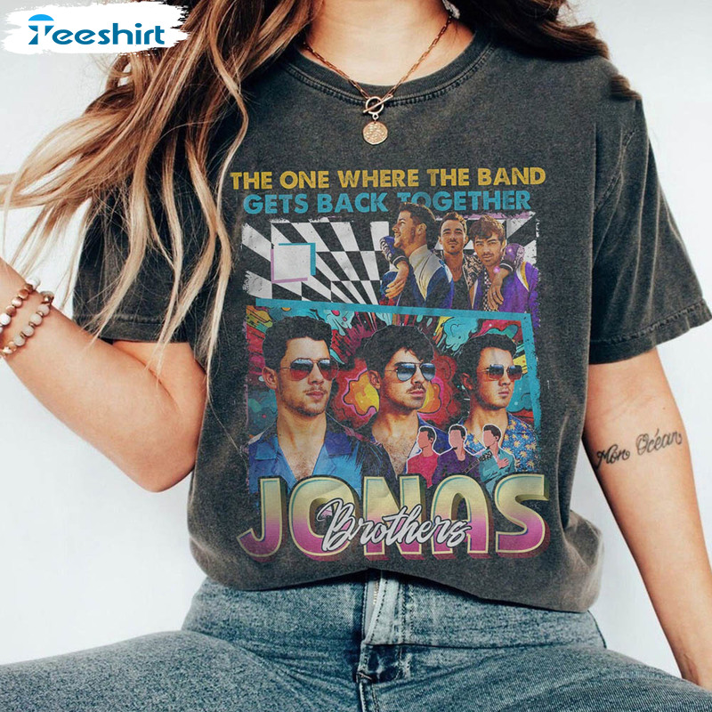 Jonas Brother Vintage Shirt, Trendy Music Band Long Sleeve Unisex T-shirt