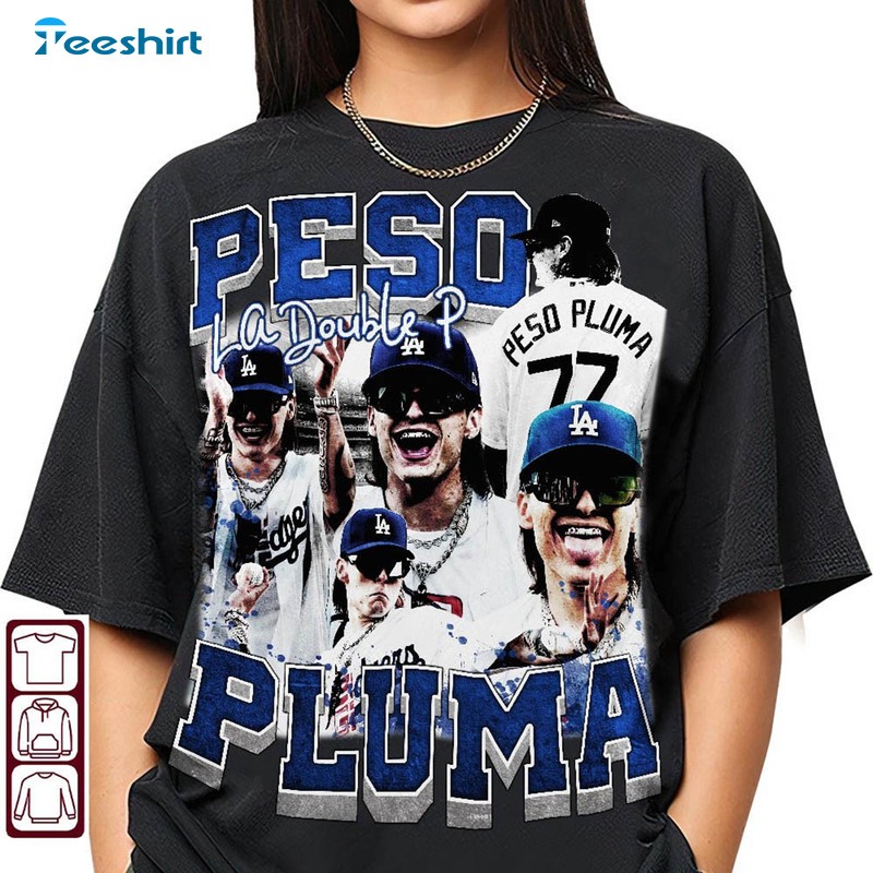 Peso Pluma 90s Vintage Shirt, Baseball Tee Tops Short Sleeve