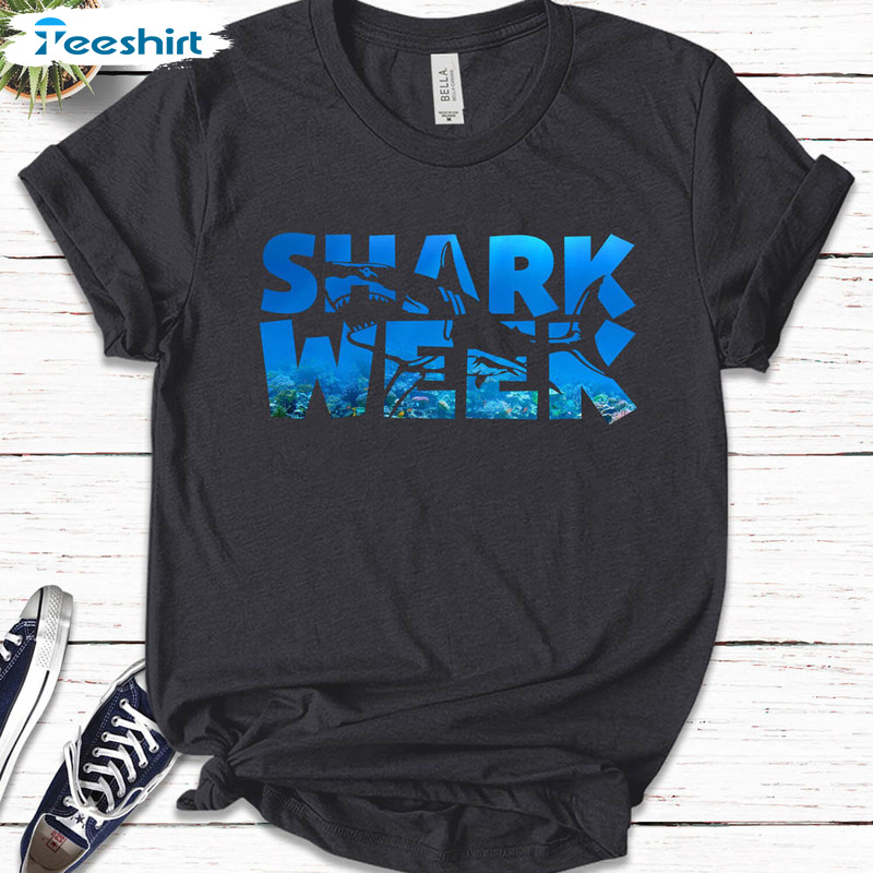 Ocean 2023 Shark Week Shirt, Summer Ocean Beach Sweater Unisex T-shirt