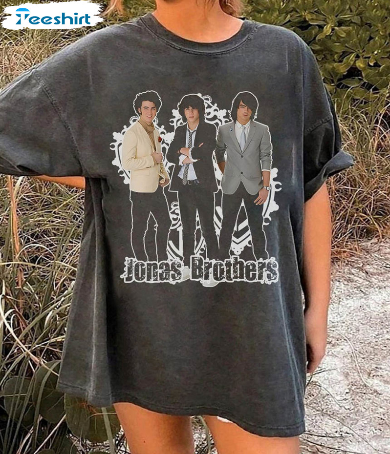 Jonas Brothers Vintage Shirt, Five Albums One Night Tour Unisex T-shirt Tee Tops