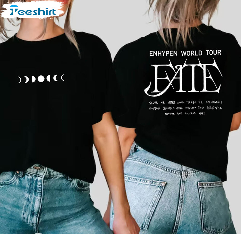 Enhypen Fate World Tour Shirt, Dark Blood Unisex T-shirt Tee Tops