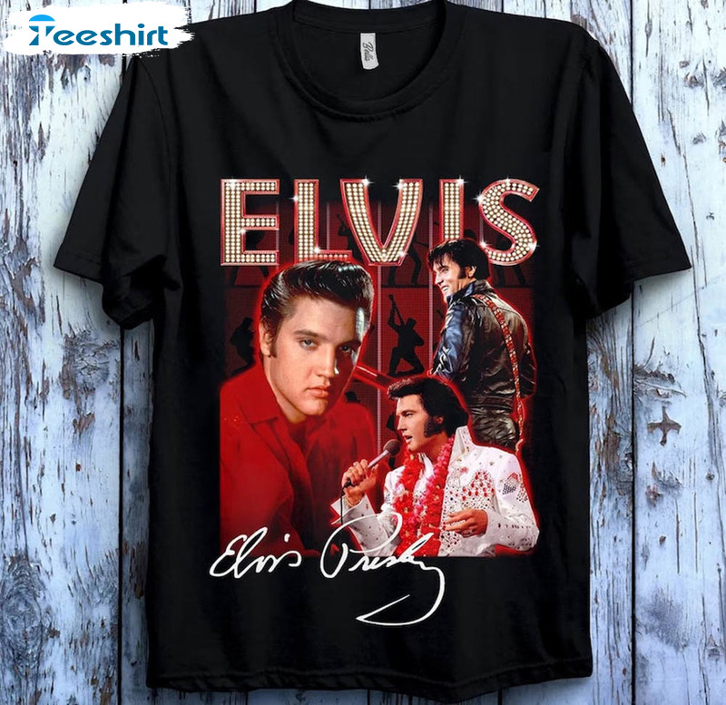 Vintage Elvis Presley Shirt , Limited Short Sleeve Sweatshirt For Music Lovers