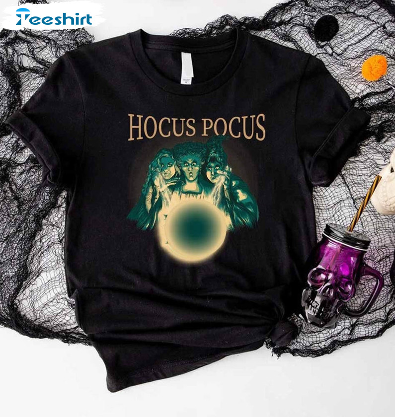 Vintage Hocus Pocus Shirt , Sanderson Sisters Crewneck Unisex T-shirt For Girlfriend
