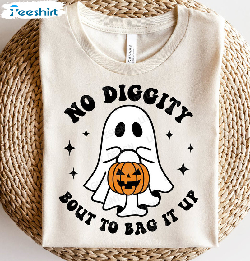 No Diggity Bout To Bag It Up Cute Shirt, Retro Halloween T-shirt Tank Top For Boys