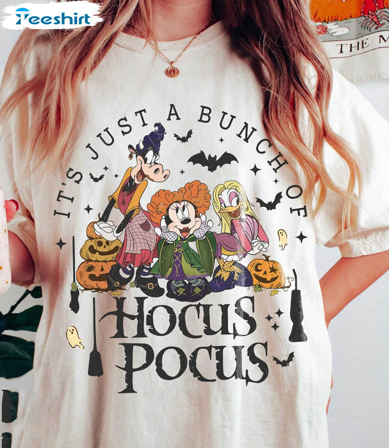 It's Just A Bunch Of Hocus Pocus Shirt, Funny Mickey And Friends Short Sleeve Tee Tops