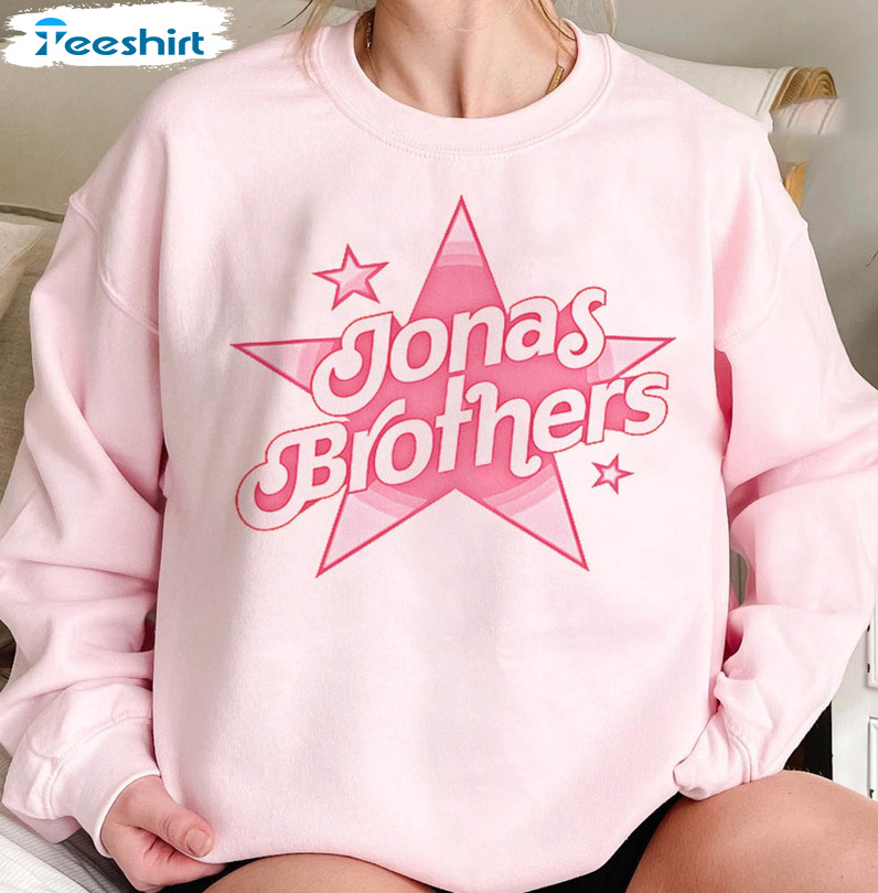 Jonas Brother Cute Shirt, Unique Pink Stars T-shirt Crewneck