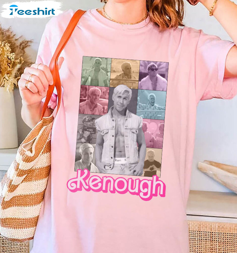 I Am Kenough Comfort Colors Shirt , Retro Pink Doll Men Long Sleeve Tee Tops