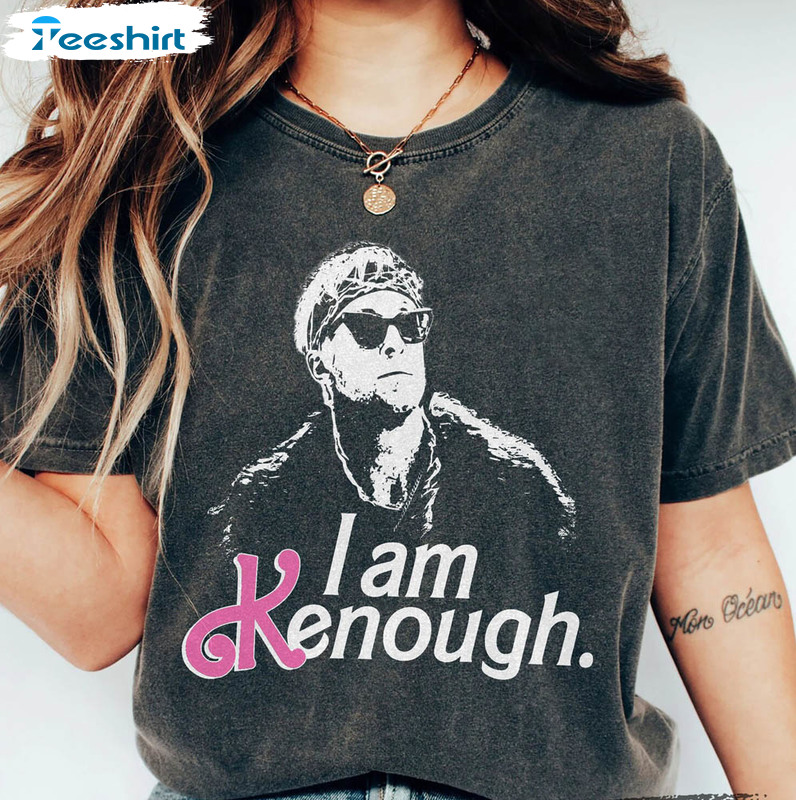 I Am Kenough Unique Shirt , Barbenheimer Short Sleeve Hoodie For Movie Lovers