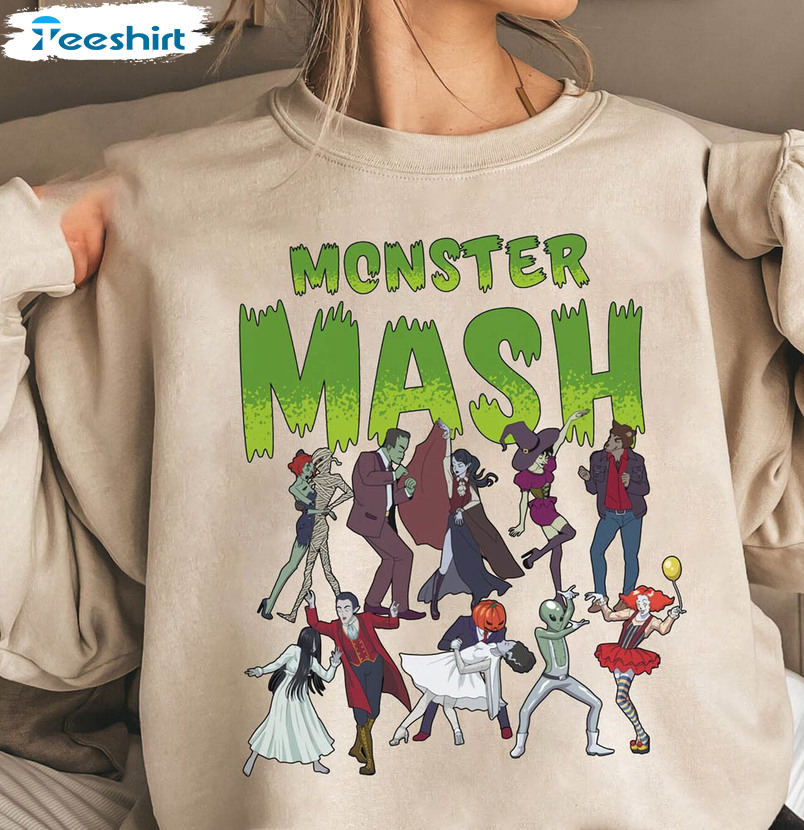 Classic Monster Mash Shirt, Vintage Ghost Halloween Hoodie Sweater