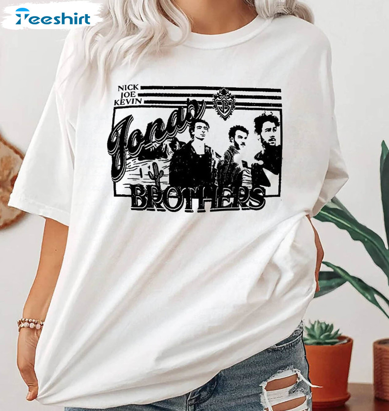 Unique Jonas Brothers Shirt, Nick Jonas Kevin Joe Groovy Crewneck Long Sleeve