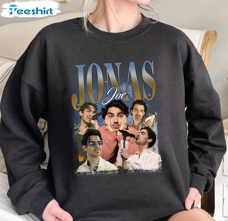 Jonas Brothers Vintage Shirt, 90s Retro Joe Jonas Unisex Hoodie Short Sleeve