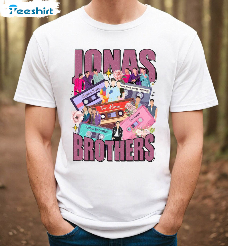 Retro Jonas Brothers Shirt, Nick Joe Kevin Jonas Tour Dates Long Sleeve Hoodie