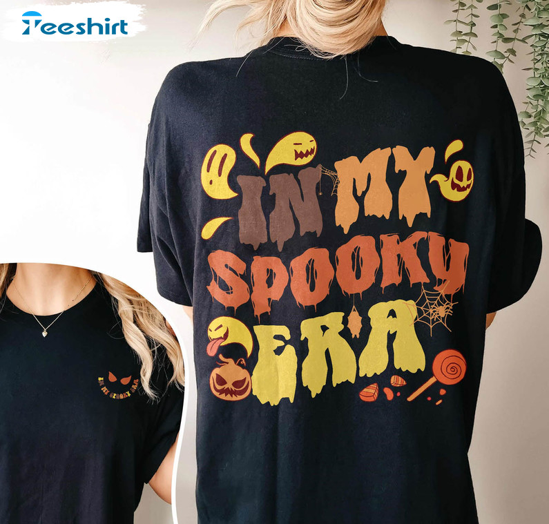 In My Spooky Era Comfort Colors Shirt, Spooky Season Retro Short Sleeve Unisex Hoodie