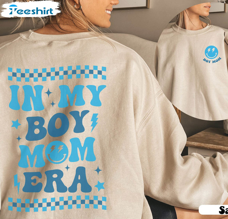 In My Boy Mom Era Cute Shirt, Boy Mom Club Short Sleeve Long Sleeve