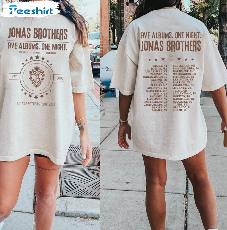 Jonas Brothers Trendy Shirt, Retro Jonas Brothers Concert 2023 Unisex T-shirt Tee Tops