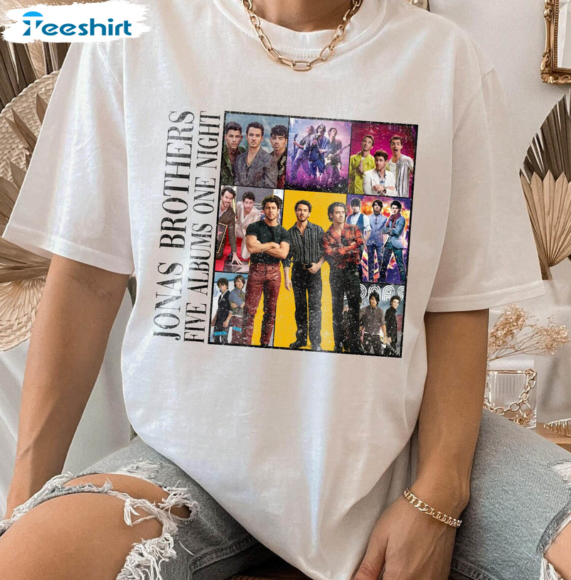 Retro Jonas Brothers The Eras Tour Shirt, Jonas Brother Band Unisex Hoodie Short Sleeve