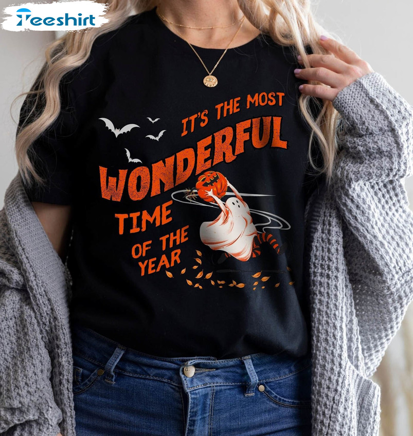 Vintage Ghost Ghost Halloween Shirt, Retro Unisex T-shirt Crewneck