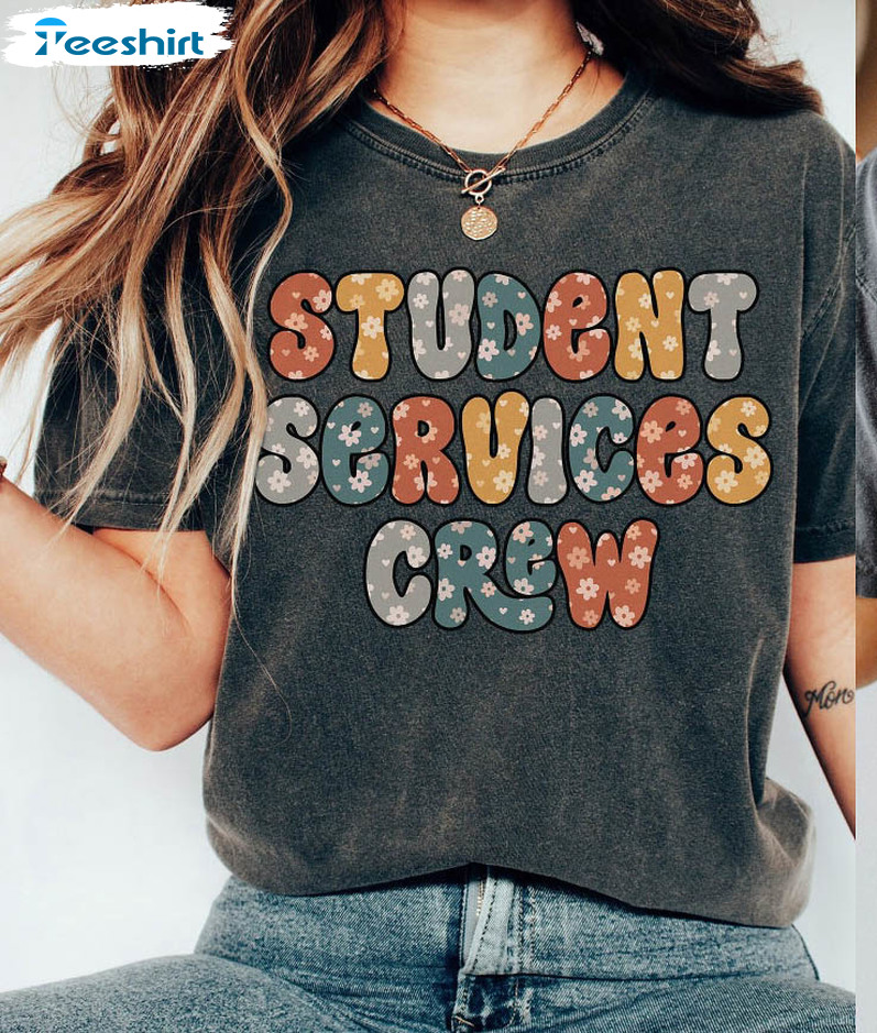 Student Services Crew Vintage Design Unisex T-shirt Short Sleeve