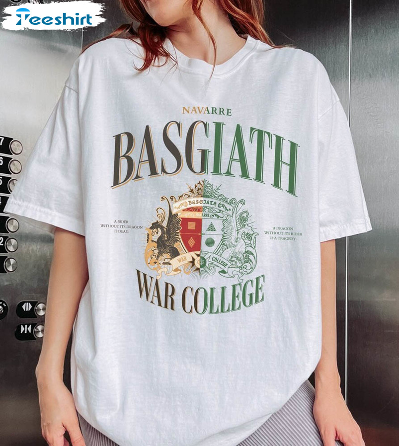 Basgiath War College Shirt, Fourth Wing Comfort Colors Crewneck Unisex Hoodie