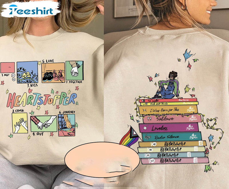 Heartstopper Book Shirt, Charlie And Friends Crewneck Short Sleeve