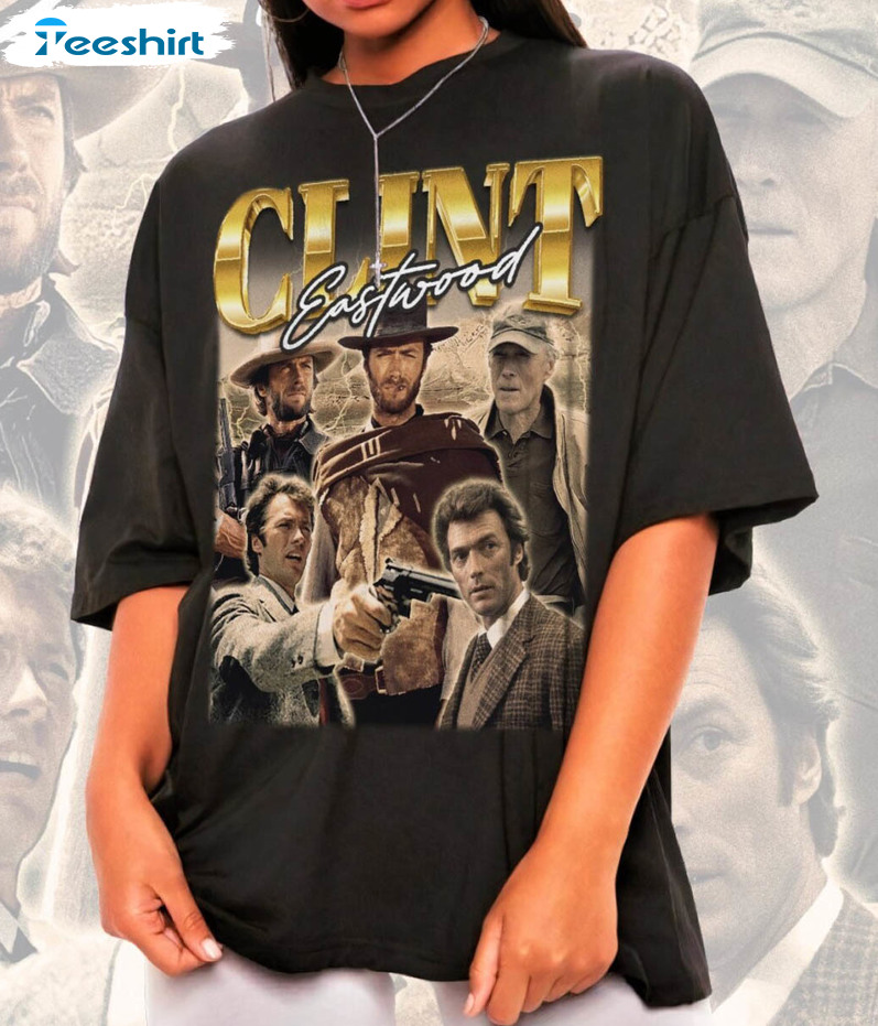 Retro Clint Eastwood Shirt , Clint Eastwood Long Sleeve Crewneck