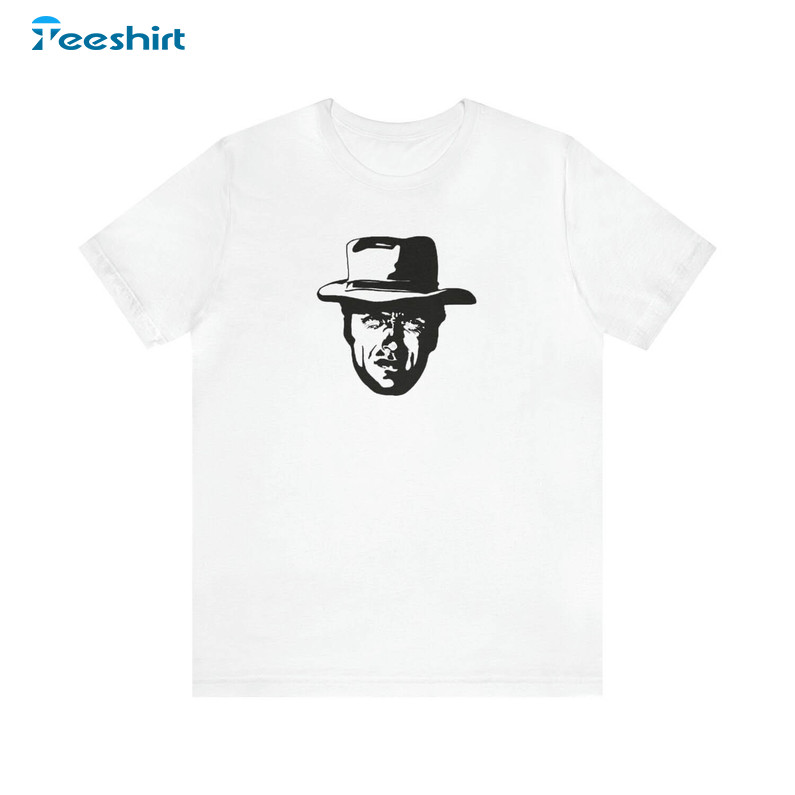 Clint Eastwood Shirt, Trendy Unisex Hoodie Short Sleeve