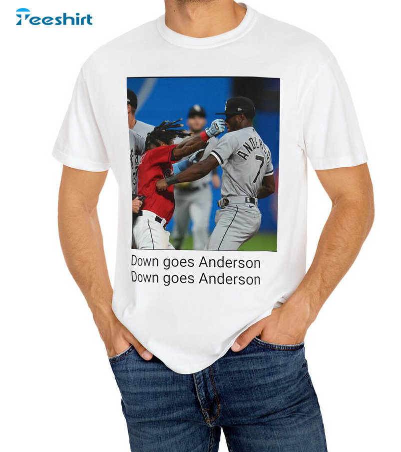 Down Goes Anderson Shirt Funny Meme Baseball Shirt Jose Ramirez