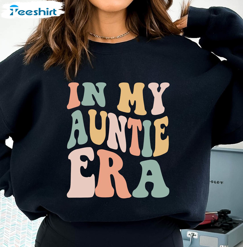 In My Auntie Era Funny Shirt , Retro Auntie Short Sleeve Sweatshirt