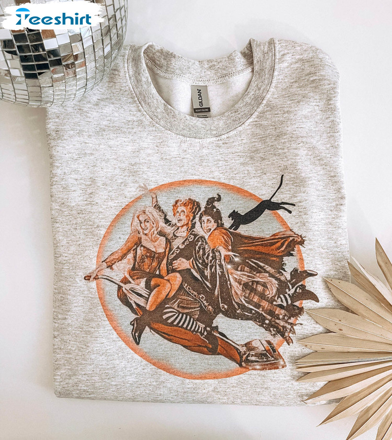 Hocus Pocus Halloween Shirt, Sanderson Sisters Unisex Hoodie Short Sleeve