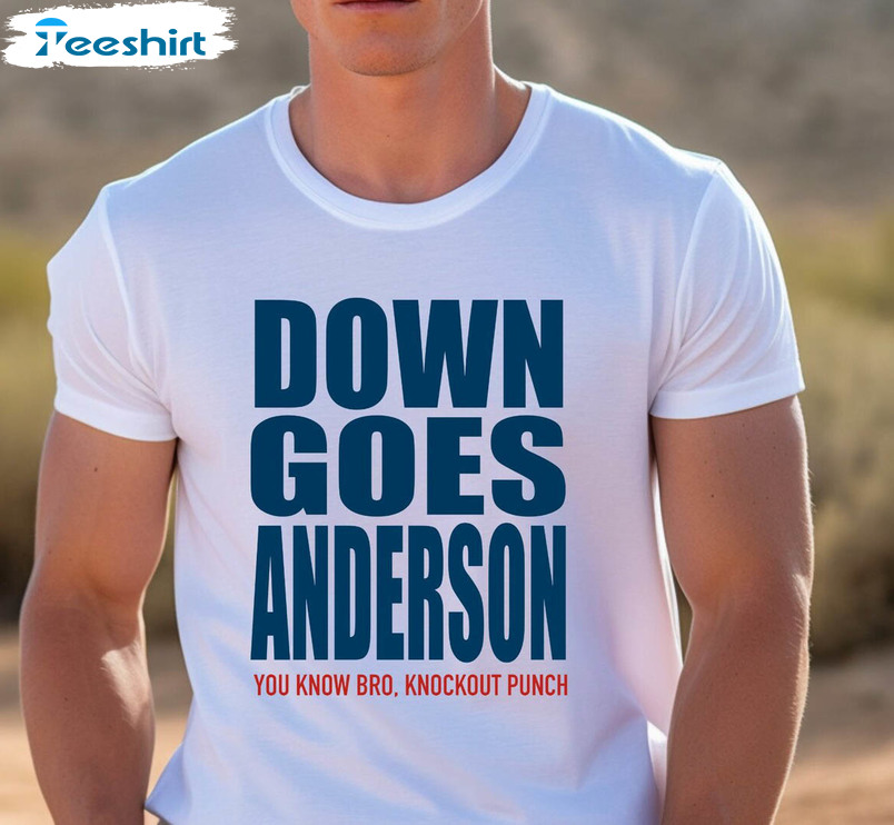 Down Goes Anderson Shirt, Cleveland Guardians Crewneck Unisex T-shirt