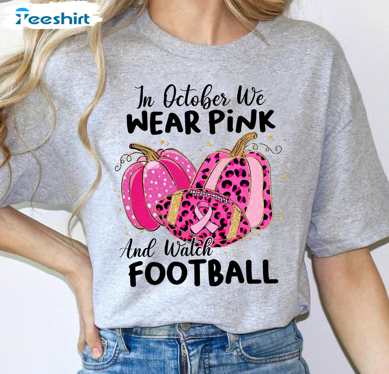 Breast Cancer In October we wear Kansas City Chiefs KC Pink Halloween shirt,  hoodie, sweater, long sleeve and tank top