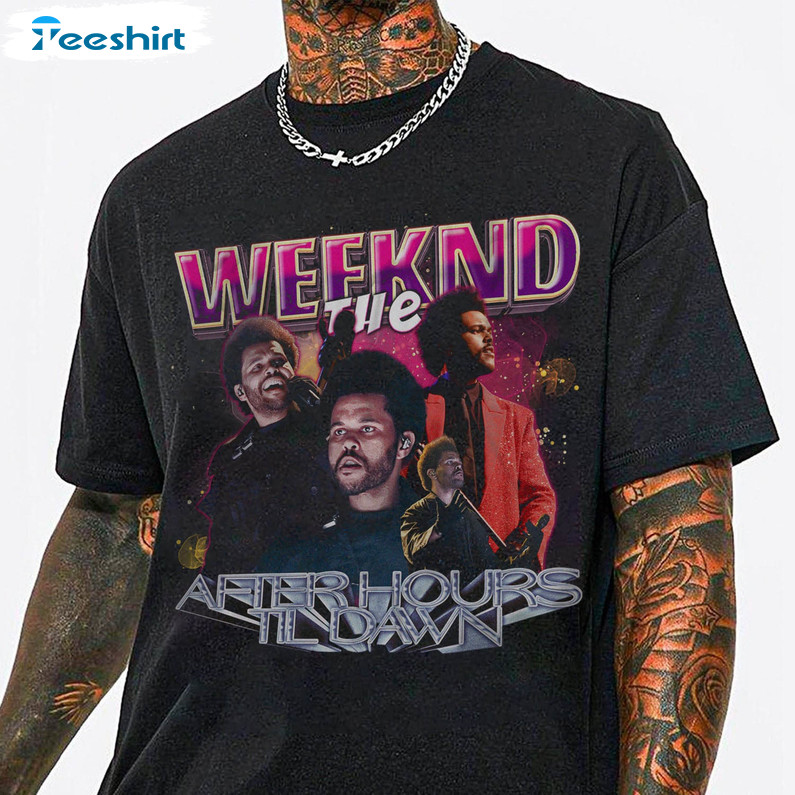 The Weeknd Music Shirt, Vintage The Weeknd After Hours Til Dawn Tour Crewneck Unisex Hoodie