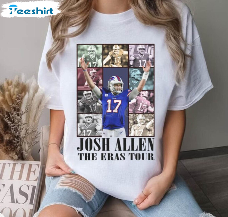 Josh Allen The Eras Tour Trendy Shirt, Football Unisex Hoodie Crewneck