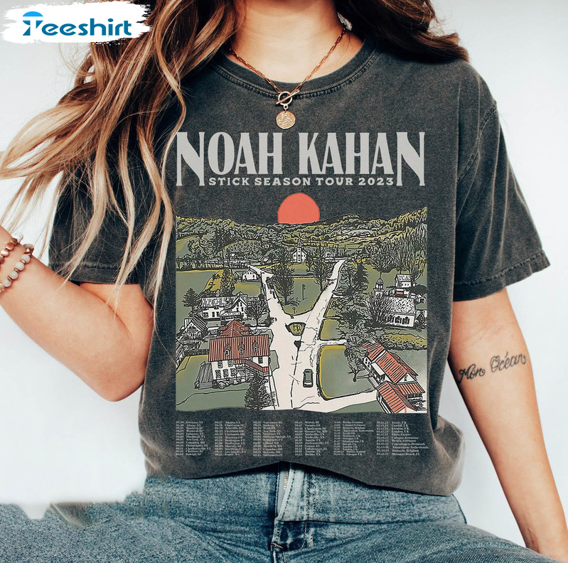 Comfort Colors Stick Season Tour Shirt, Noah Kahan Long Sleeve Unisex T-shirt