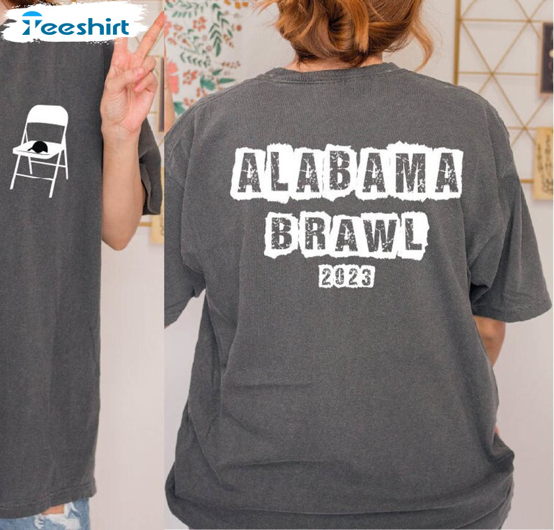 Alabama Metal Folding Chair Shirt, Alabama Brawl Long Sleeve Unisex Hoodie