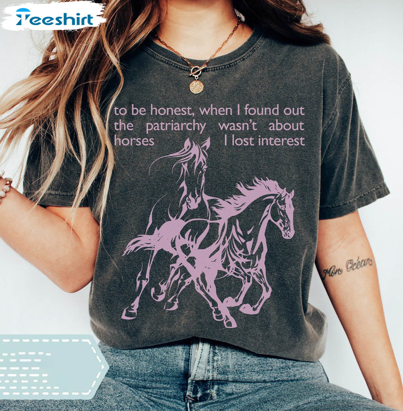 Horses Patriarchy Shirt, Retro Horses Unisex Hoodie Crewneck
