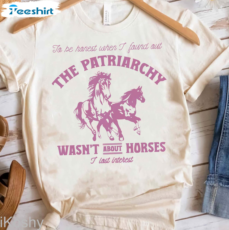 Patriarchy Wasn't About Horses Shirt, Barbie Unisex Hoodie Long Sleeve