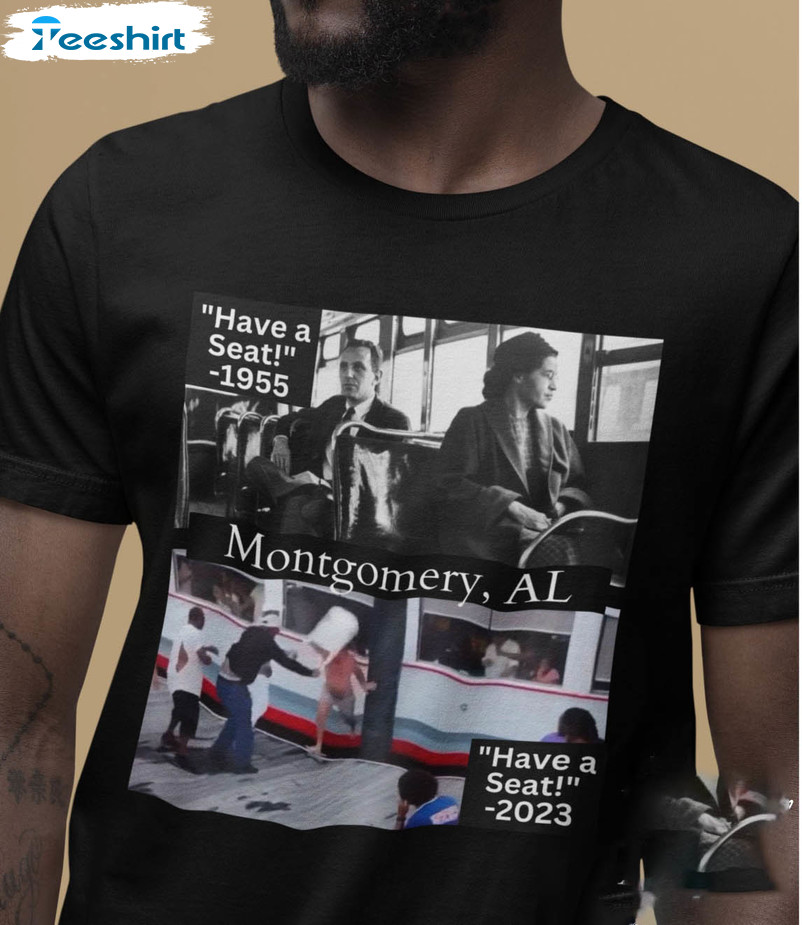 Montgomery Alabama Brawl Shirt, Folding Chair Crewneck Short Sleeve