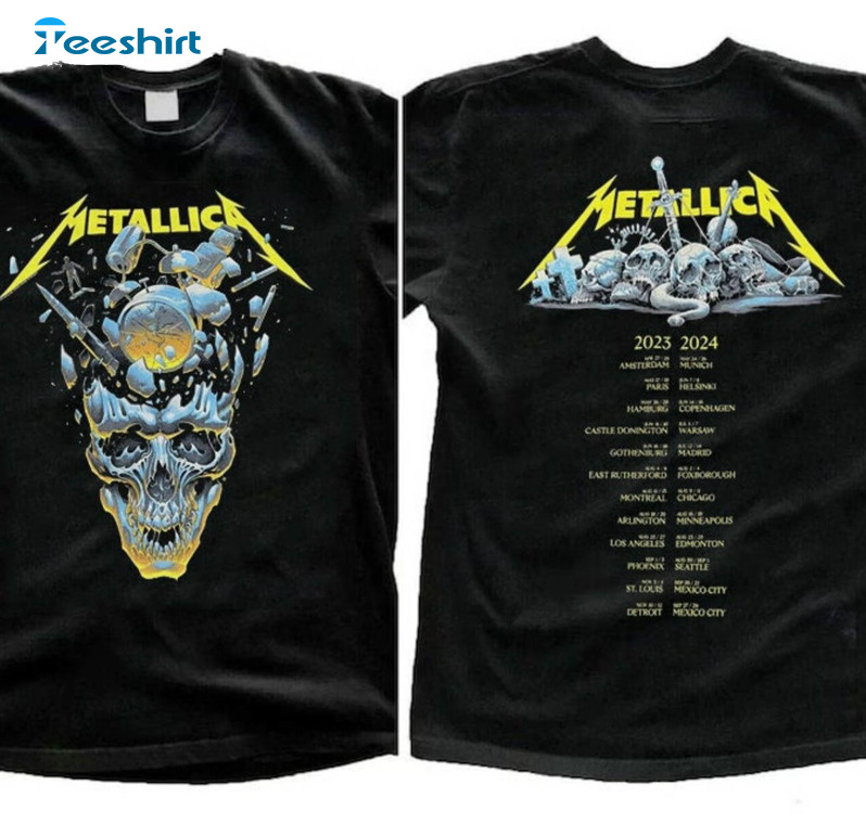 Metallica Band Thrash Shirt, Metal Tour 2023 Sweatshirt Unisex T-shirt