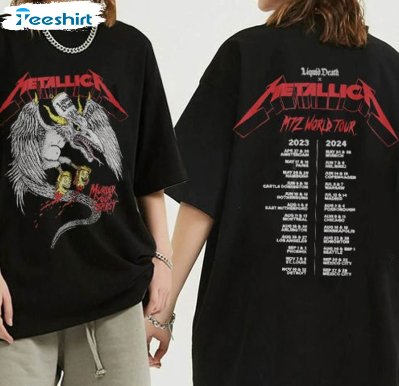 Metallica Band Shirt, Metal Tour 2023 2024 Long Sleeve Sweatshirt