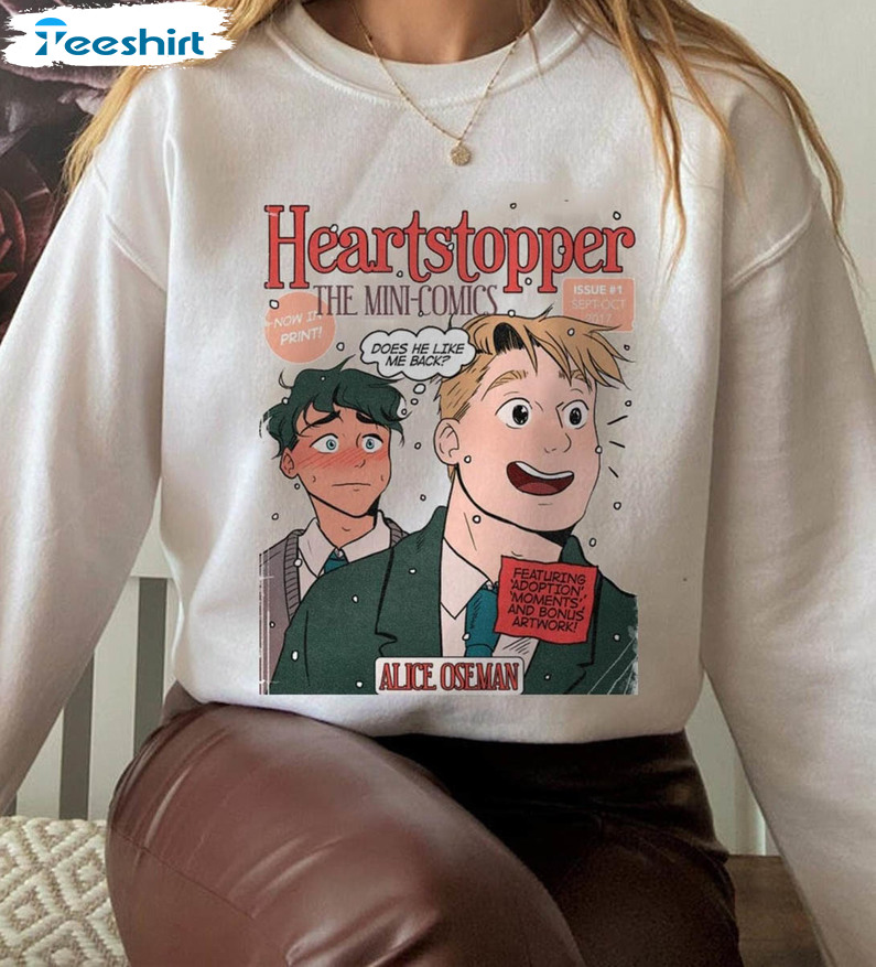 Heartstopper Mini Comic Shirt, Vintage Heartstopper Unisex T-shirt Crewneck