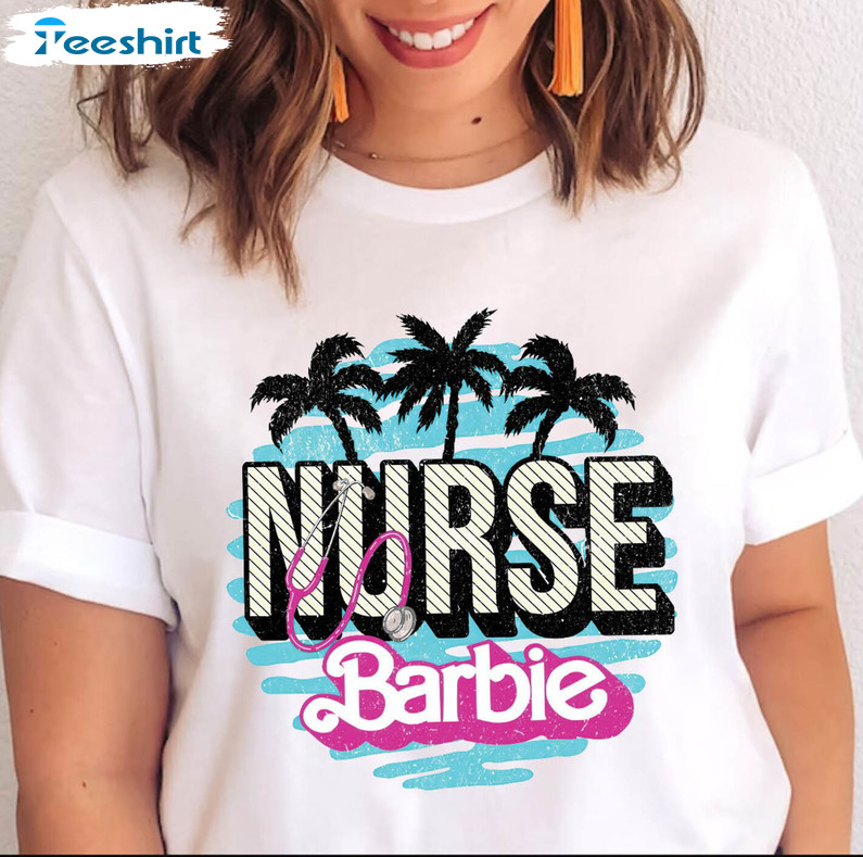 Nurse Barbie Shirt, Barbenheimer Barbie Movie Come On Barbie Unisex Hoodie Long Sleeve